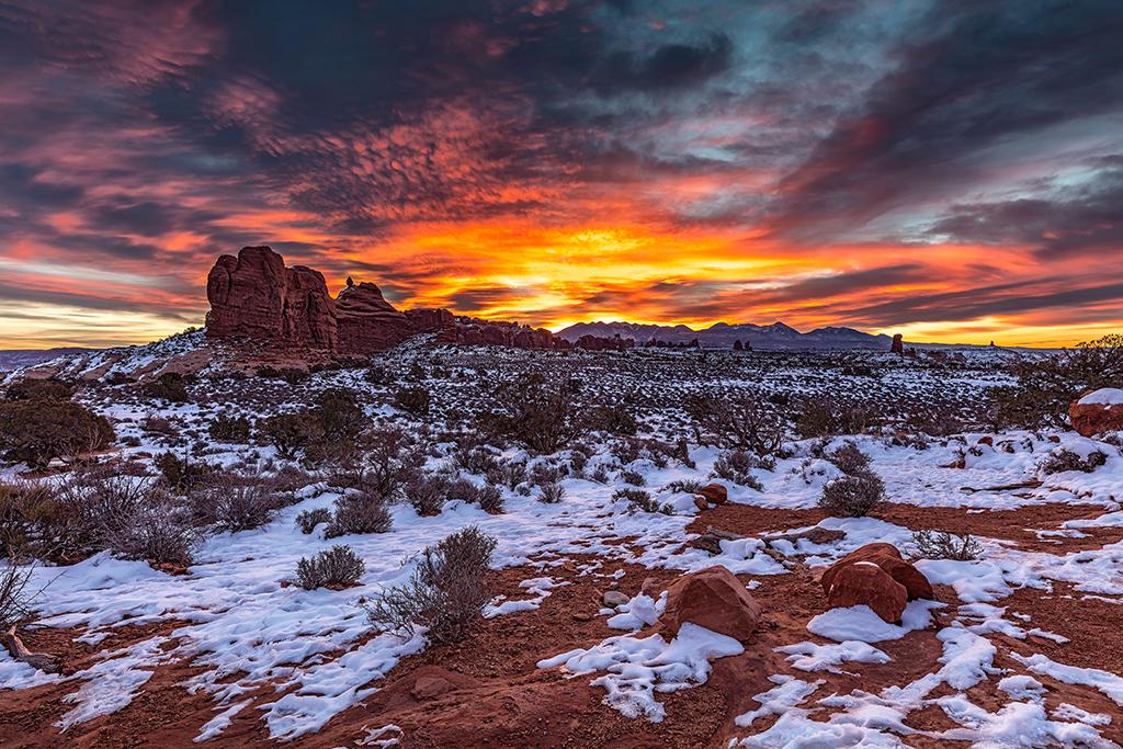 A New Year's Day sunrise, Arches National Park / Rebecca Latson