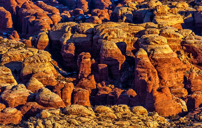 Red and yellow sandstone, Arches National Park / Rebecca Latson
