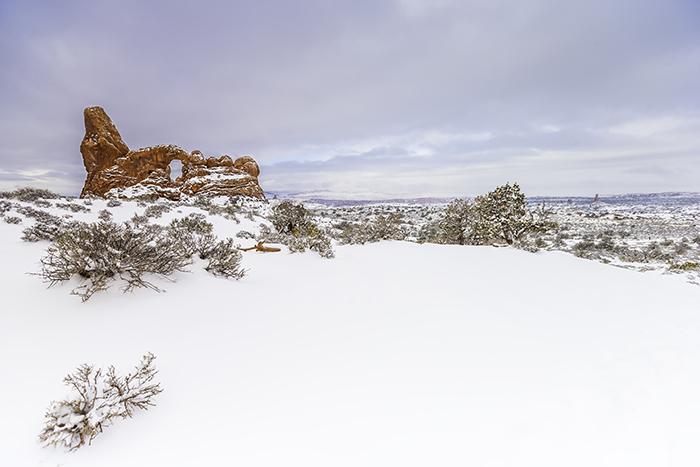 Snow Day at Turret Arch