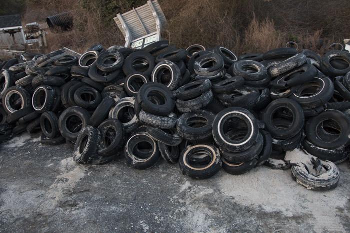Tires collected at Assateague Island National Seashore/Mark Hendricks