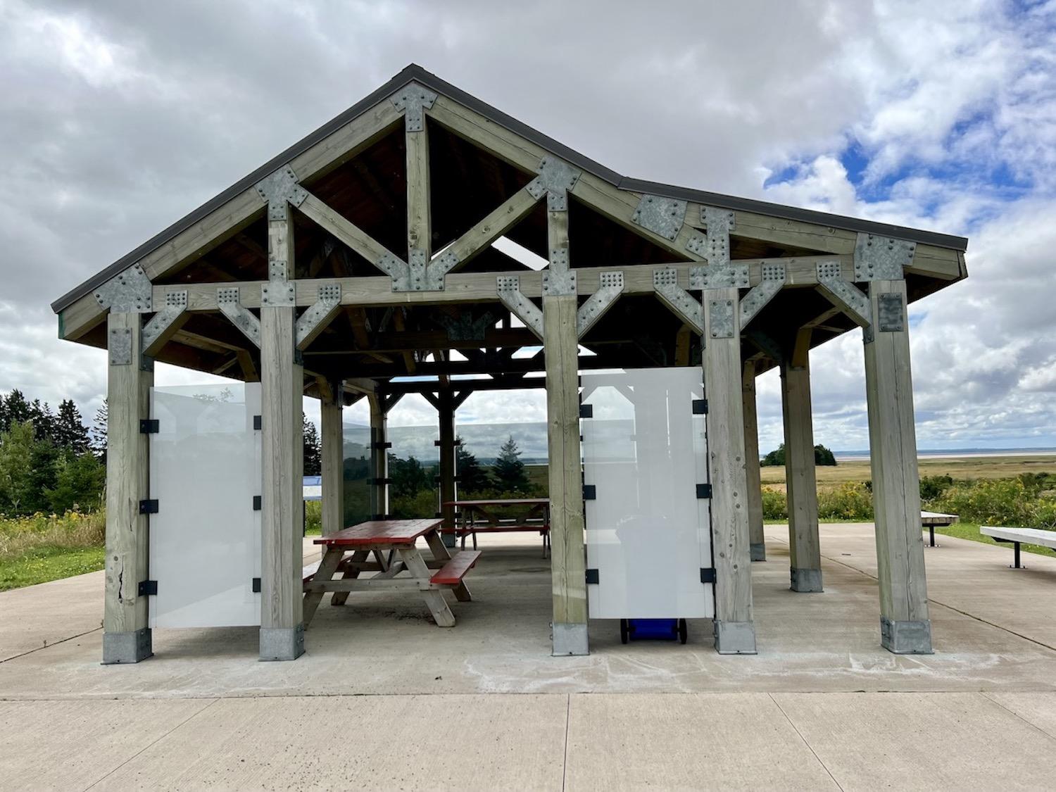 Even a simple picnic shelter can increase the draw of a national historic site.
