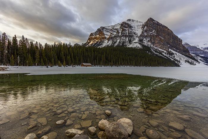 Sunrise Over Mt. Temple And Lake Louise, Banff National Park / Rebecca Latson