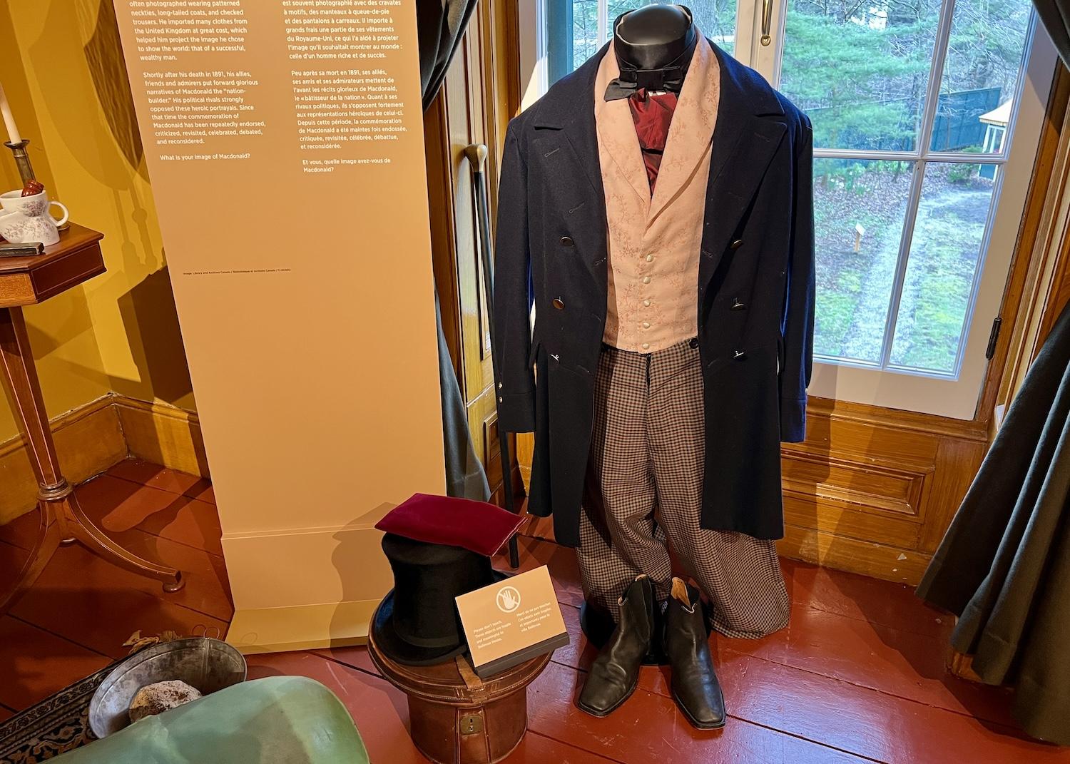 Sir John A. Macdonald was known to import expensive clothes from the United Kingdom.