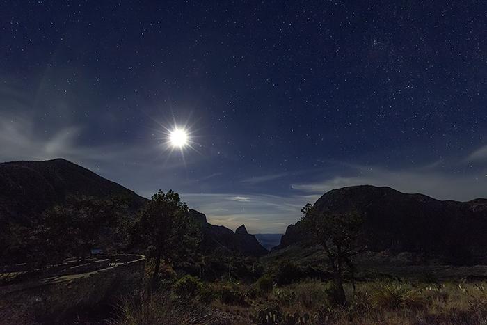 Moonlight Over The Window At Big Bend National Park