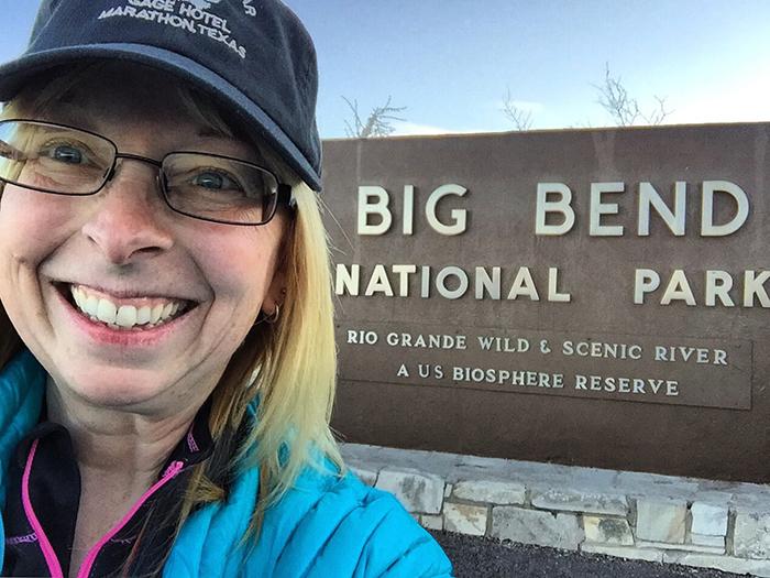Becky at Big Bend National Park