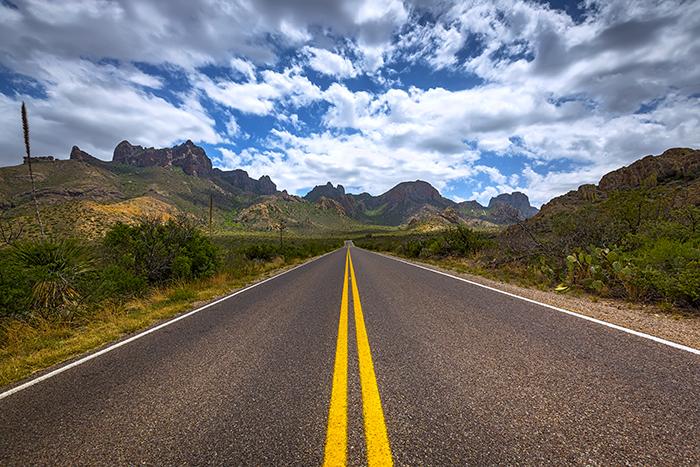 The Road Toward The Chisos Mountains