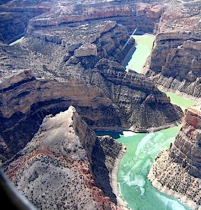 Aerial view of Bighorn Canyon NRA/NPS