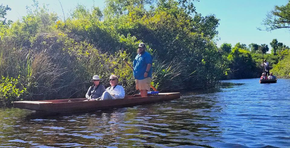 Some explore the Turner River by traditional boats that are poled along/Kim O'Connell