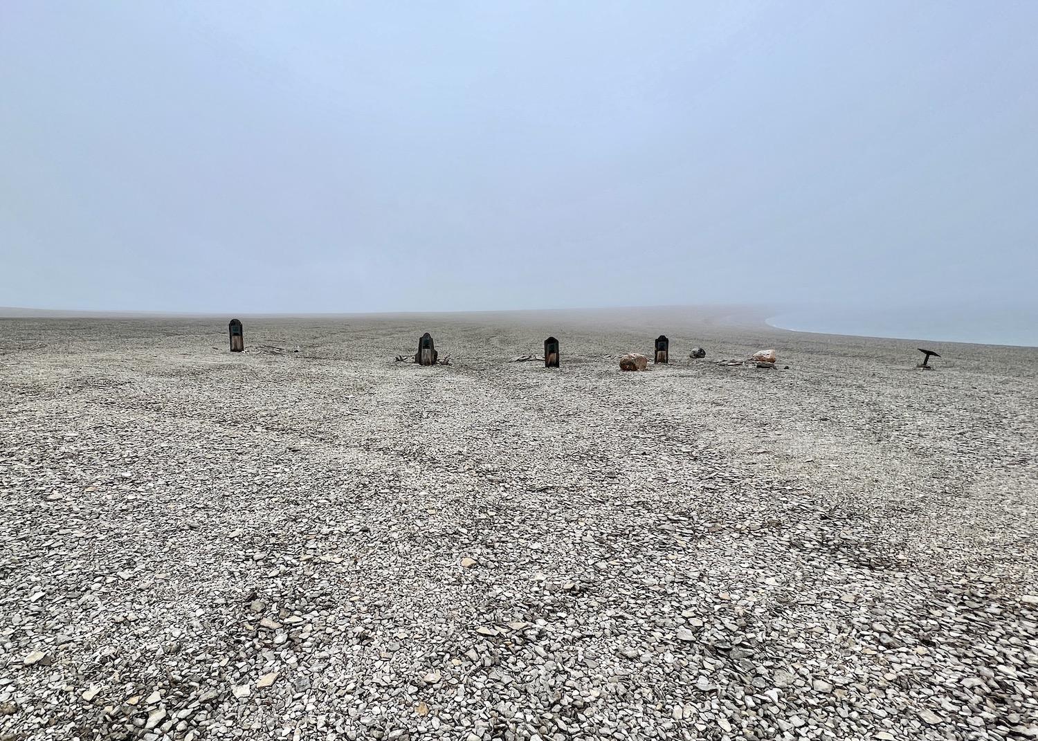 Beechey Island, Nunavut is home to graves from Sir John Franklin's doomed Northwest Passage expedition.
