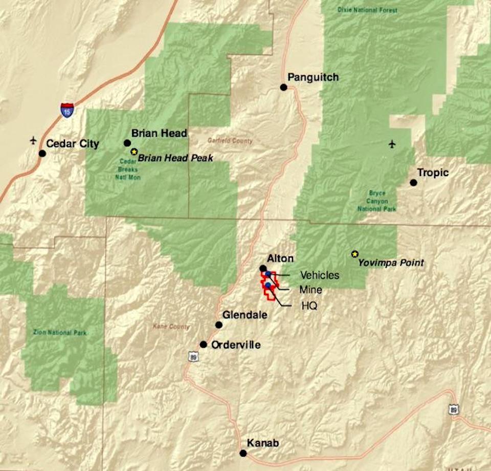 Coal Hollow Mine locator map/BLM