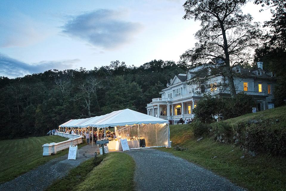 Flat Top Manor glows as the sun sets on Moses H. Cone Memorial Park/Blue Ridge Parkway Foundation Flat Top Manor glows as the sun sets on Moses H. Cone Memorial Park/Blue Ridge Parkway Foundation