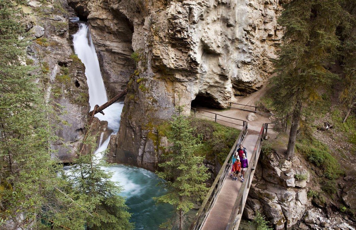 A view of Johnston Canyon in Banff National Park.