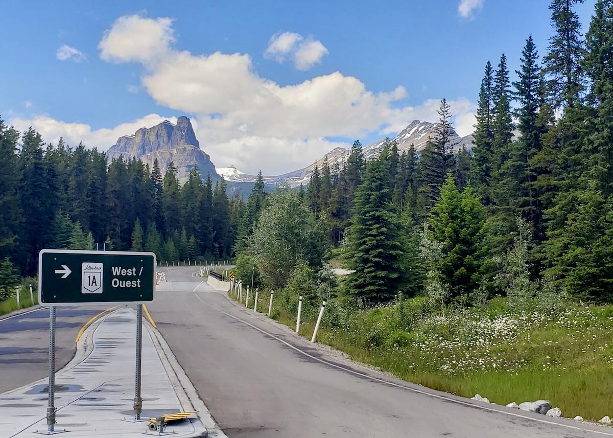 The Bow Valley Parkway is a scenic route in Banff National Park.