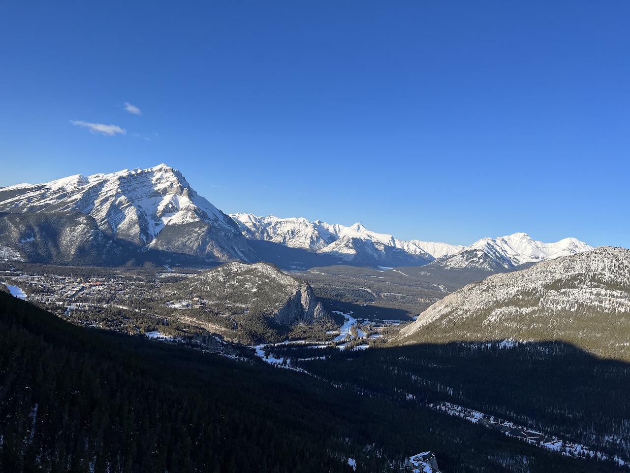 A view of the Banff townsite in Alberta's Banff National Park.