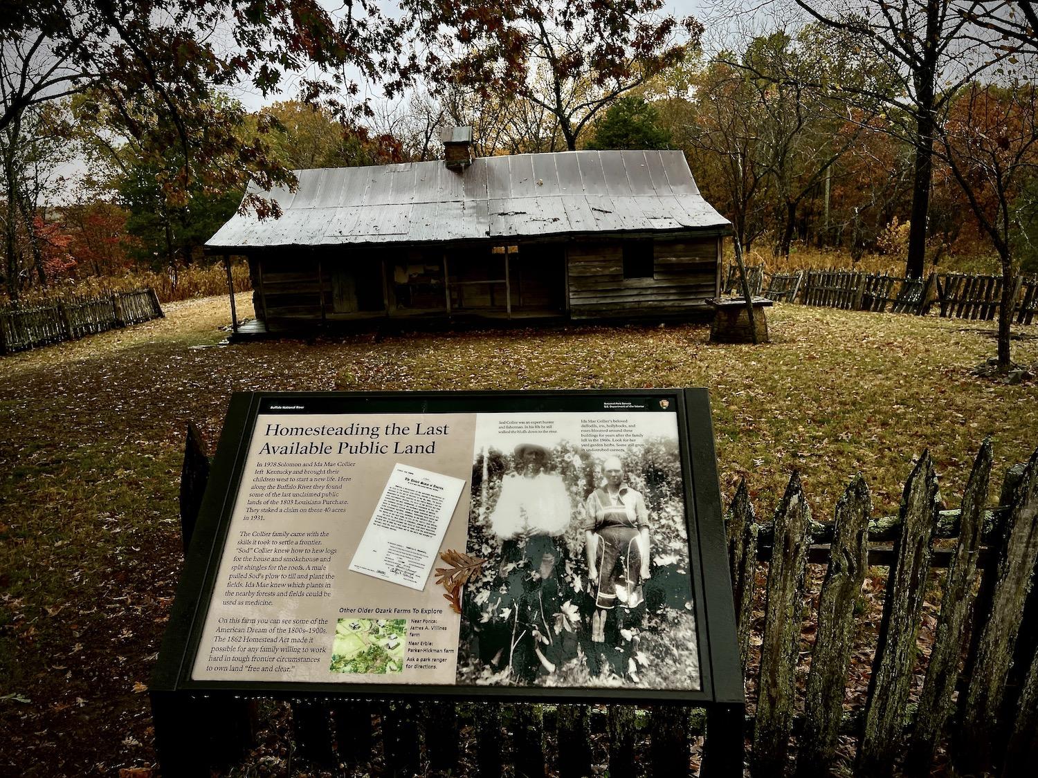 The Collier homestead in the Buffalo National River's middle district dates back to the 1930s.
