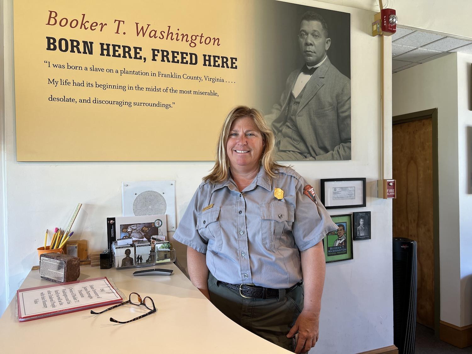 Betsy Haynes is a ranger at Booker T. Washington National Monument.