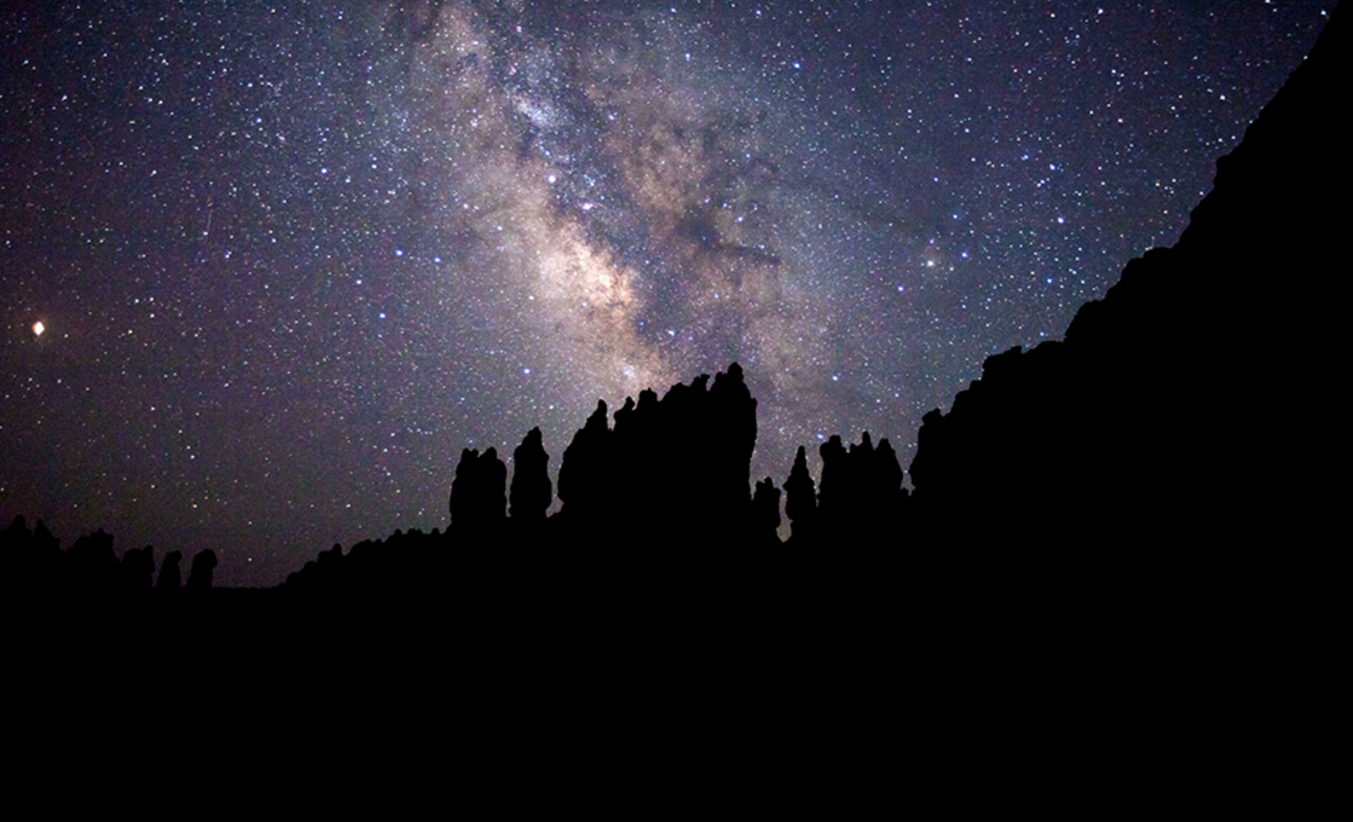 Bryce Canyon at night.