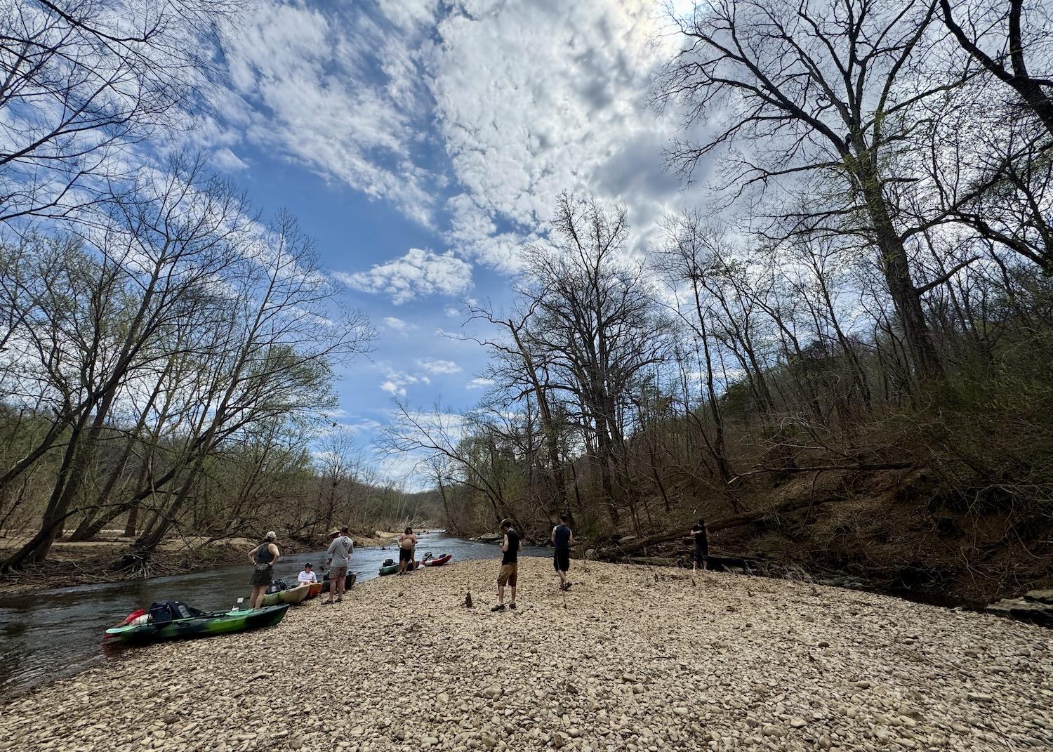 The Buffalo National River always looks different depending on whether the water is high or low.