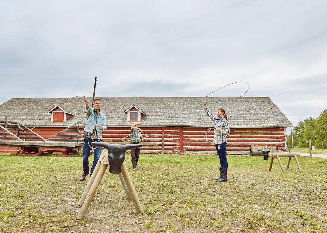 You can learn to lasso at Bar U Ranch National Historic Site.
