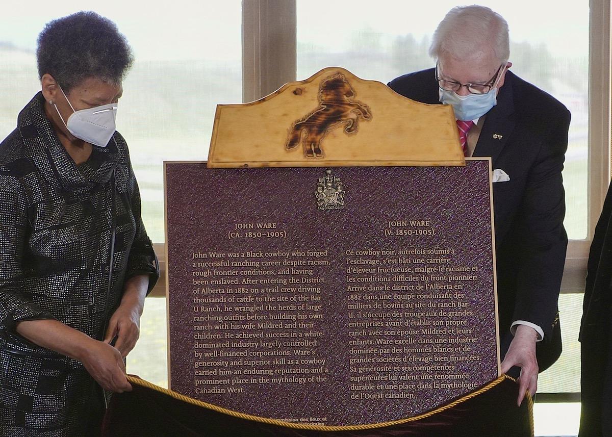 The plaque for cowboy John Ware will hang at Bar U Ranch National Historic Site in Alberta.