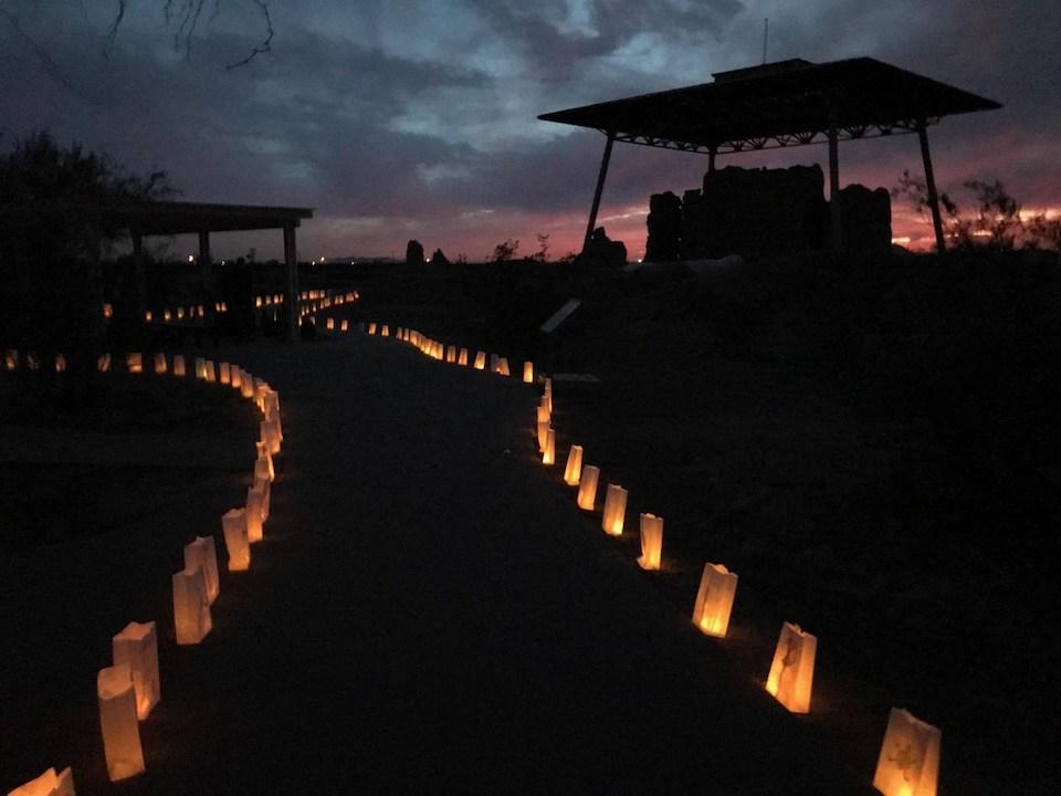 There will be a luminary event at Casa Grande Ruins National Monument on February 12