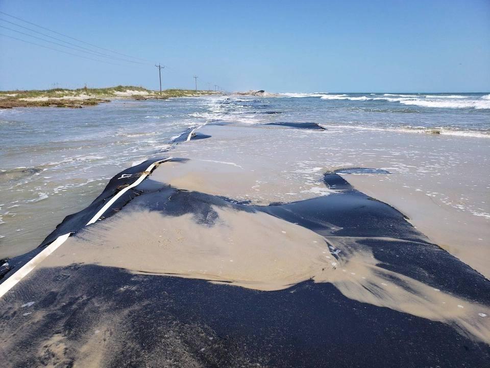 Storm waters washed over Highway 12 north of Ocracoke/NPS
