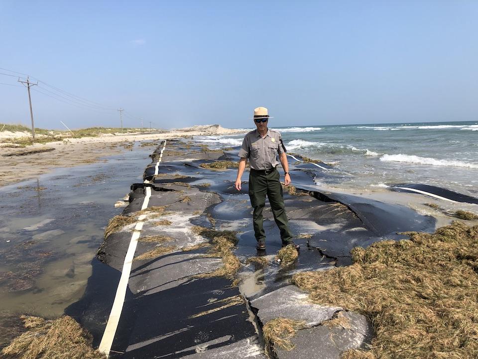 Hurricane Dorian did substantial damage to sections of Highway 12 on Ocracoke Island/NPS