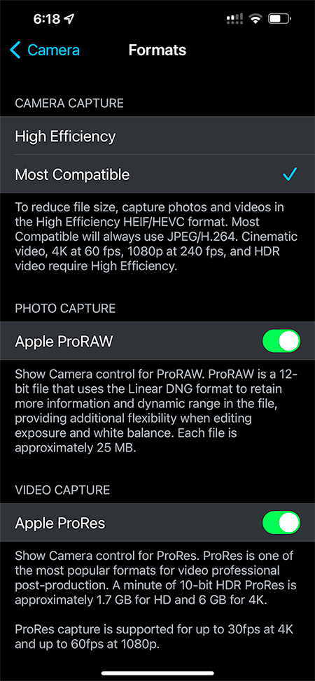 Camera app choices on an iPhone 13 Pro Max / Rebecca Latson