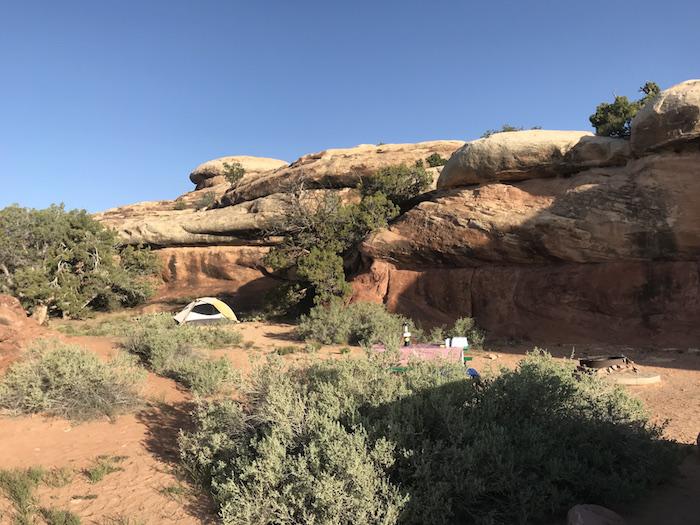 Arguably the best campground in the Southwest is the Needles Campground in Canyonlands National Park. With just 27 sites, and stunning red-rock landscape in all directions, it offers rare solitude and incredible scenery. But it also can be brutally hot in