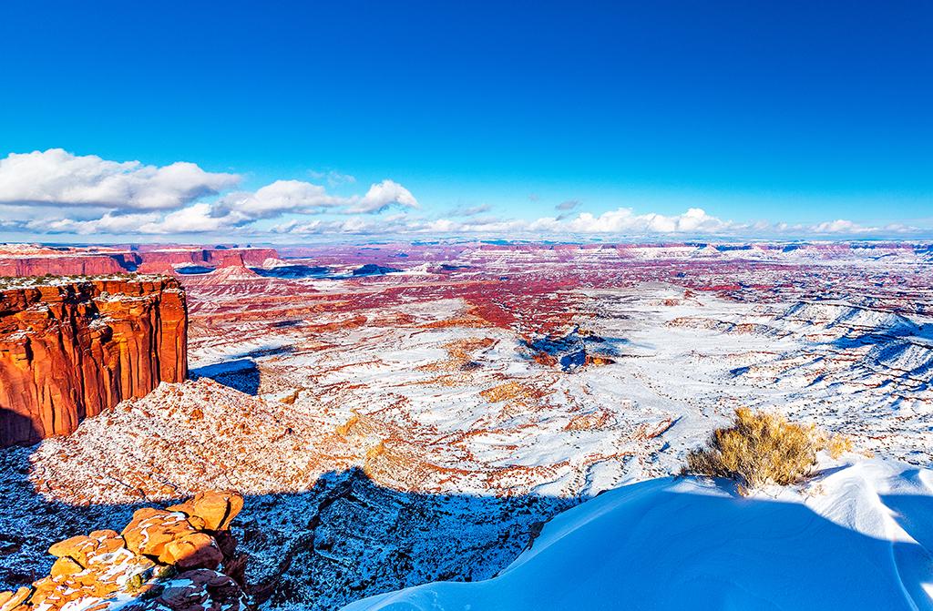 A clear winter's day at Buck Canyon Overlook, Canyonlands National Park / Rebecca Latson