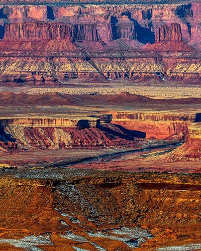 Colorful rock layers in a geological cake, Canyonlands National Park / Rebecca Latson
