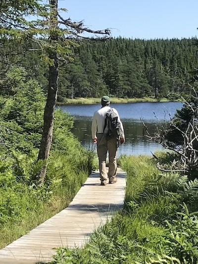 A boardwalk leads you to Benjie's Lake/Marcelle Shoop