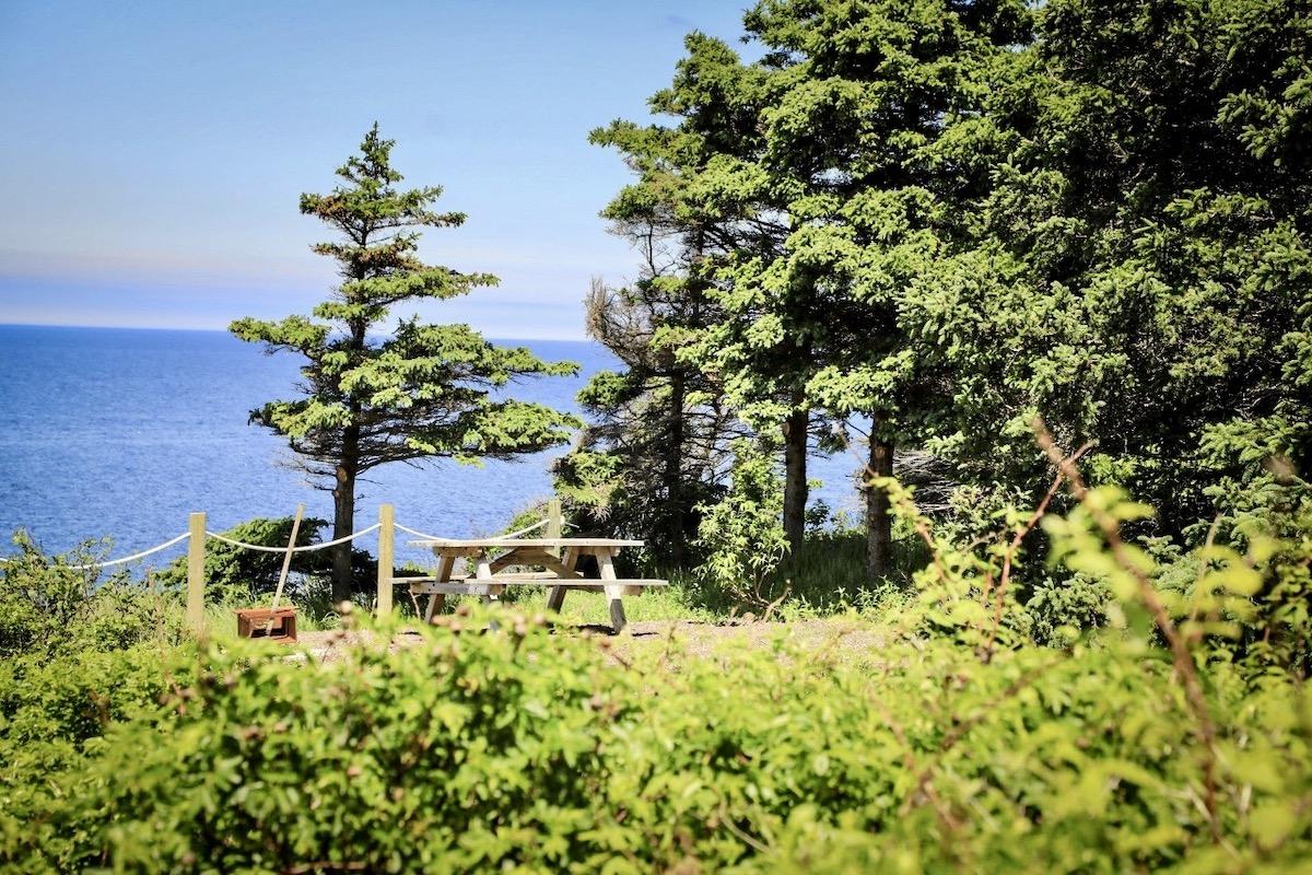 Walk-in campsites feature picnic tables, an enclosed fire pit, and spectacular views of the Gulf of Saint Lawrence. The campground features 42 tent sites, four of which are accessible with parking spots and an accessible picnic table. 