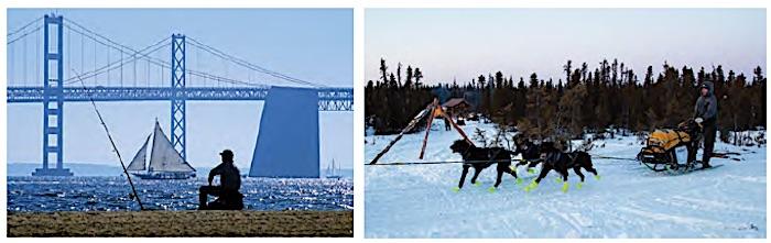The Cheapeake Bay and Alaska's outback, home of the Iditarod, are among the national trails/NPS and BLM