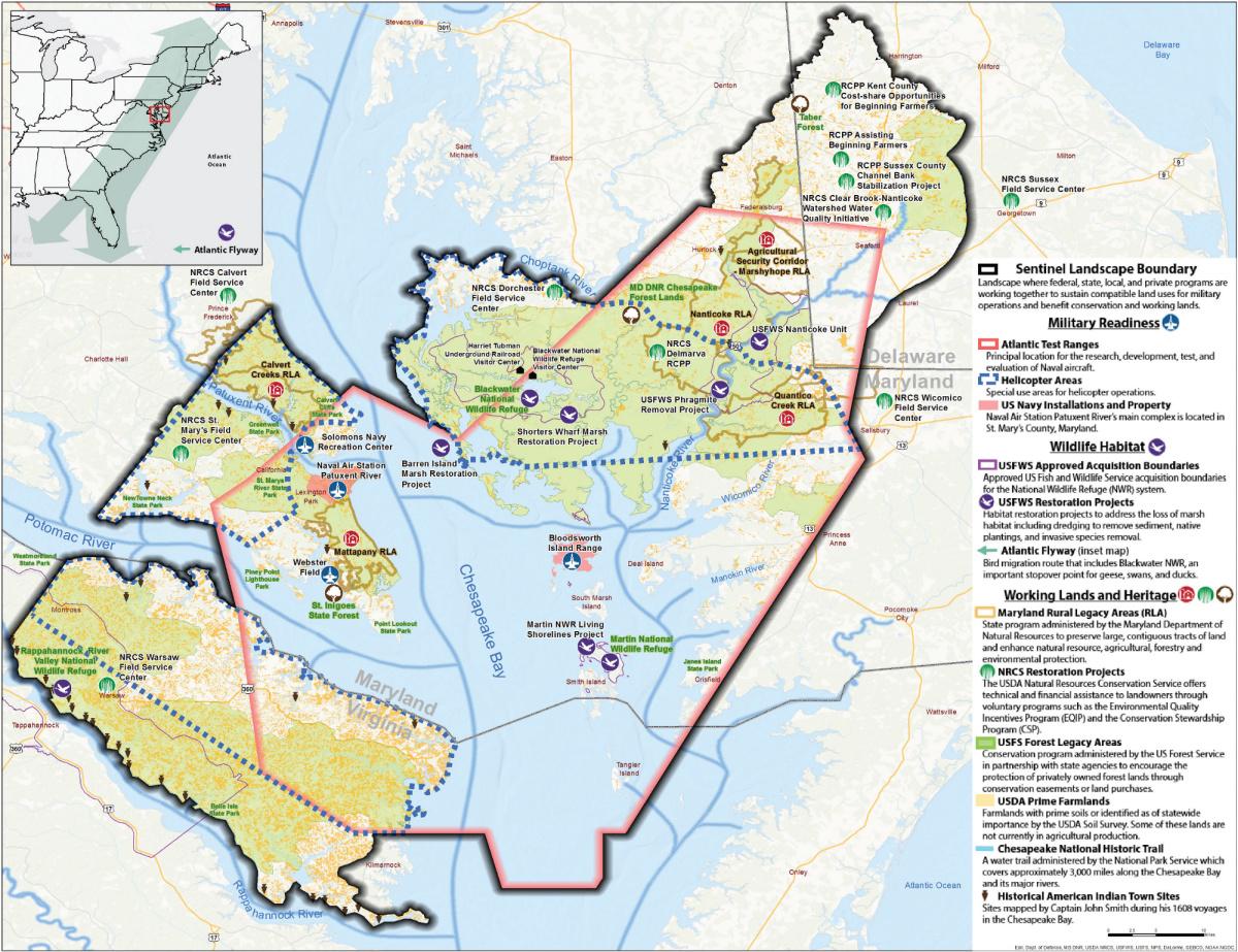 Middle Chesapeake Sentinel Landscape map