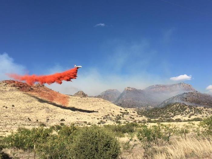 Firefighters grappled with red flag conditions Sunday against a fire threatened Chiricahua National Monument/NPS