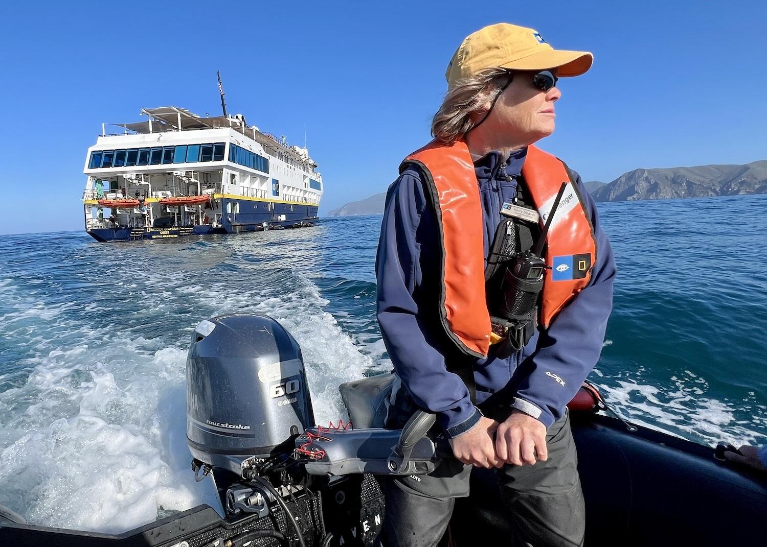 Kerry Deaver was one of Lindblad's expedition drivers when guests left the National Geographic Quest to explore on Zodiacs.