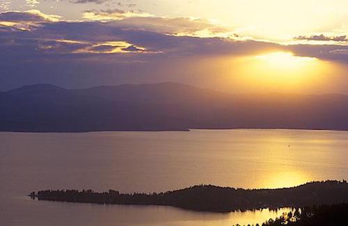 Sundown at Flathead Lake, Kalispell, Montana/Chuck Haney