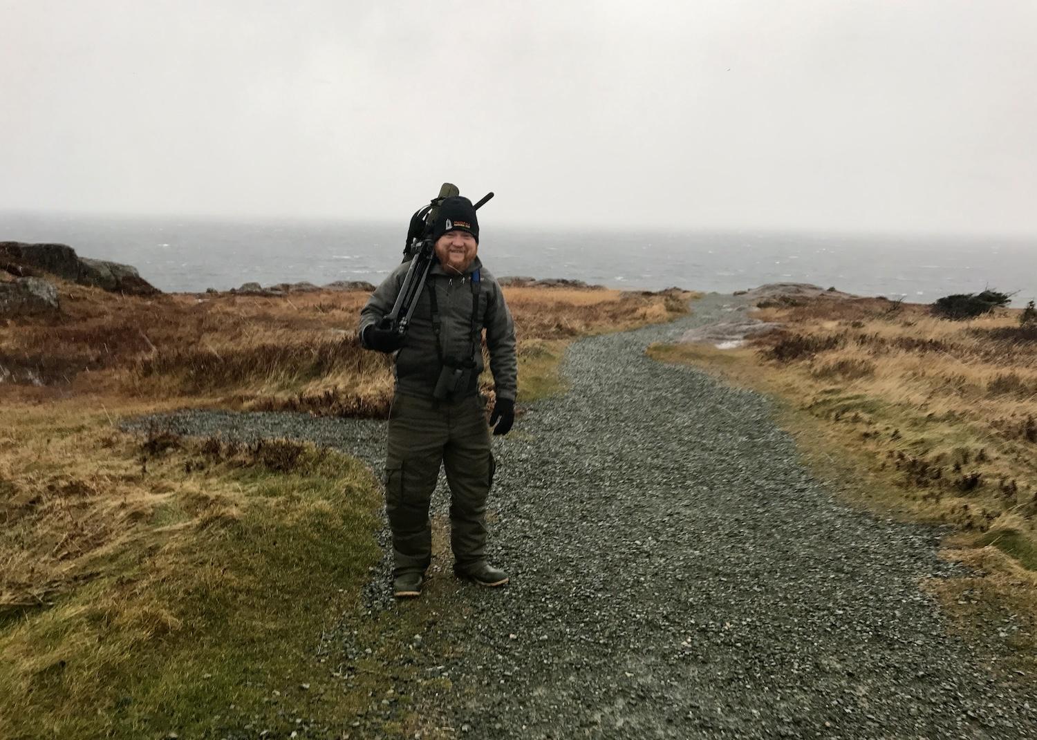 Bird the Rock's founder Jared Clarke leads a private tour of Cape Spear Lighthouse National Historic Site in December 2017.