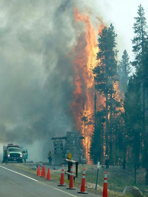 In 2015 the National Creek Complex of fires burned a record 20,960 acres in Crater Lake National Park/Oregon DOT