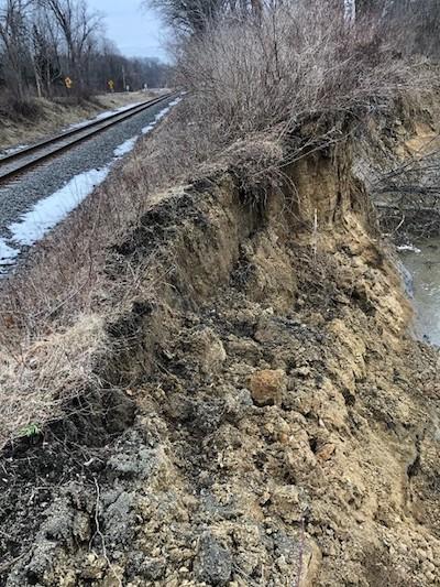 Erosion along the Cuyahoga River in Cuyahoga Valley National Park/NPS