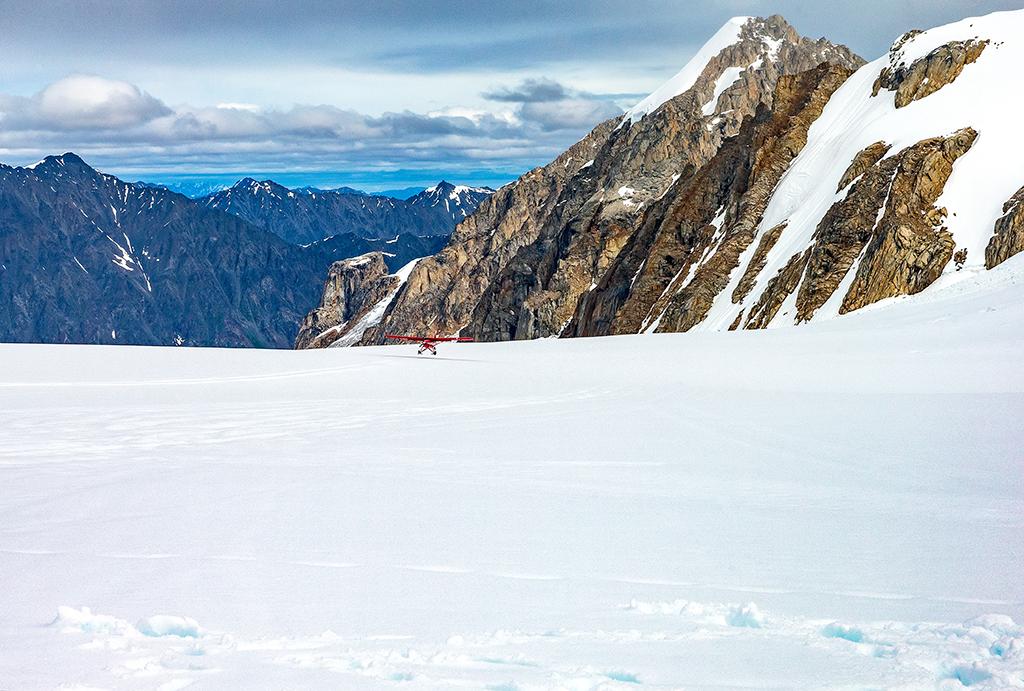 Coming in for a landing on Eldridge Glacier, Denali National Park & Preserve / Rebecca Latson