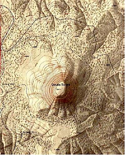 USGS map of Devils Tower/USGS