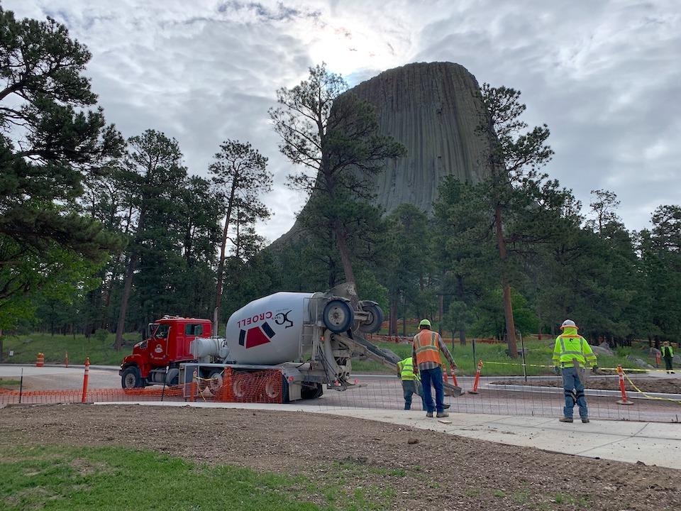 Road work will prevent vehicle access to the base of Devils Tower later this month/NPS