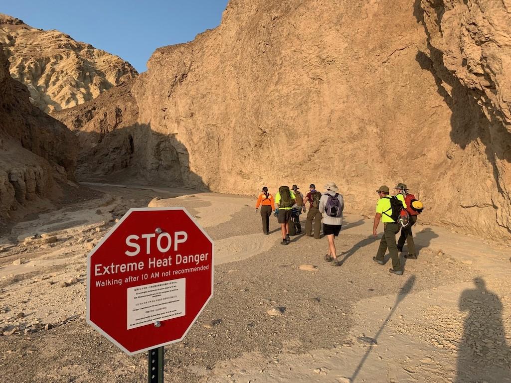 During the high heat of summer in Death Valley, visitors are urging to hike before 10 a.m./NPS