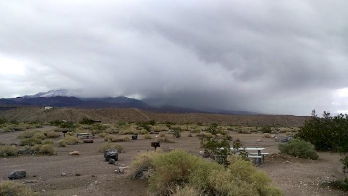 Clouds over Mesquite Springs CG at Death Valley/NPS