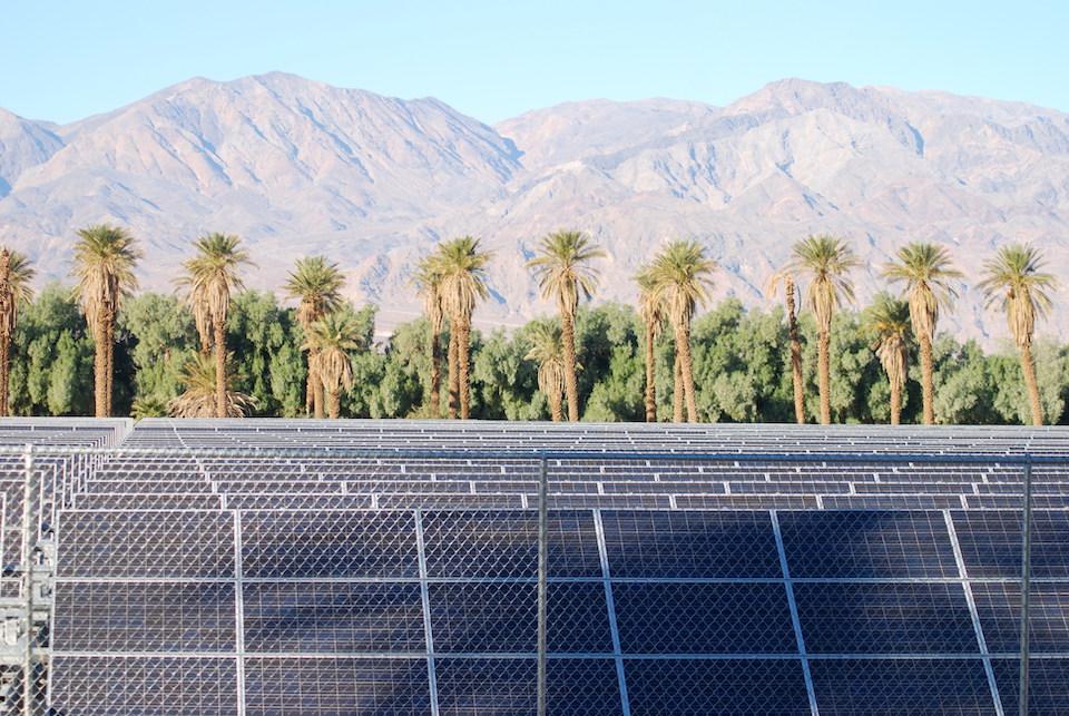 Solar power from Xanterra Travel Collection's solar field at Death Valley is being tapped to charge vehicles/Kurt Repanshek file