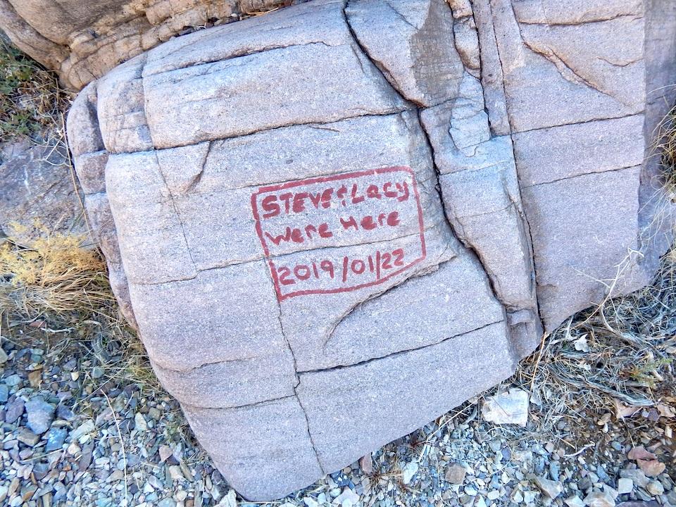 Death Valley National Park rangers are searching for a man, possibly from Canada, who has been vandalizing the park/NPS 