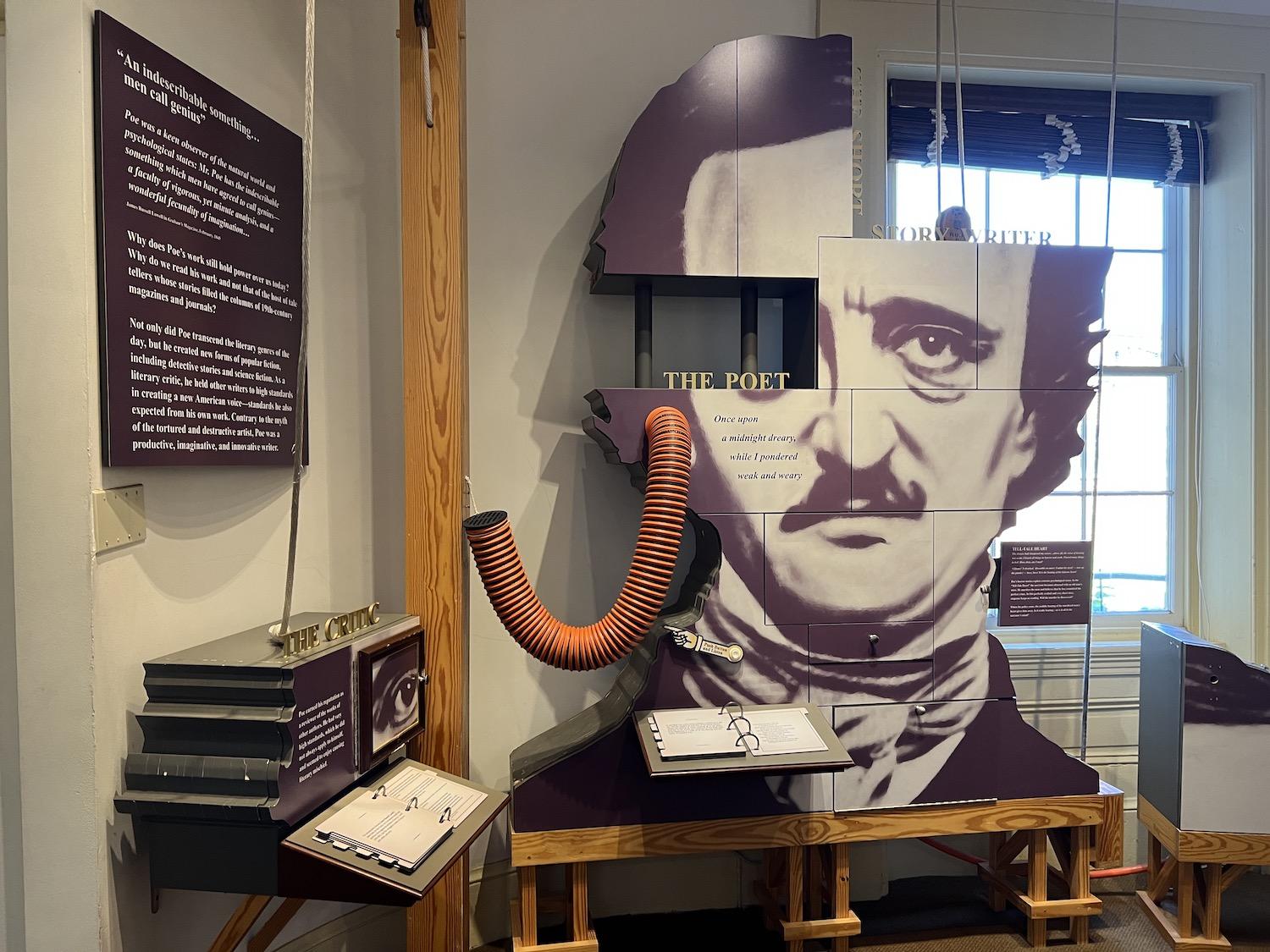 Part of the Poe House complex includes exhibits about the author's life and career.