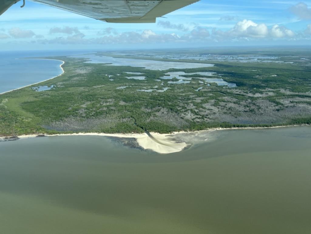 The storm surge from Hurricane Ian created a new delta to form near East Cape Sable at Everglades National Park/Steve Davis